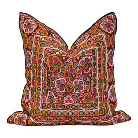 Gui Rajasthani Embroidered Decorative Pillow