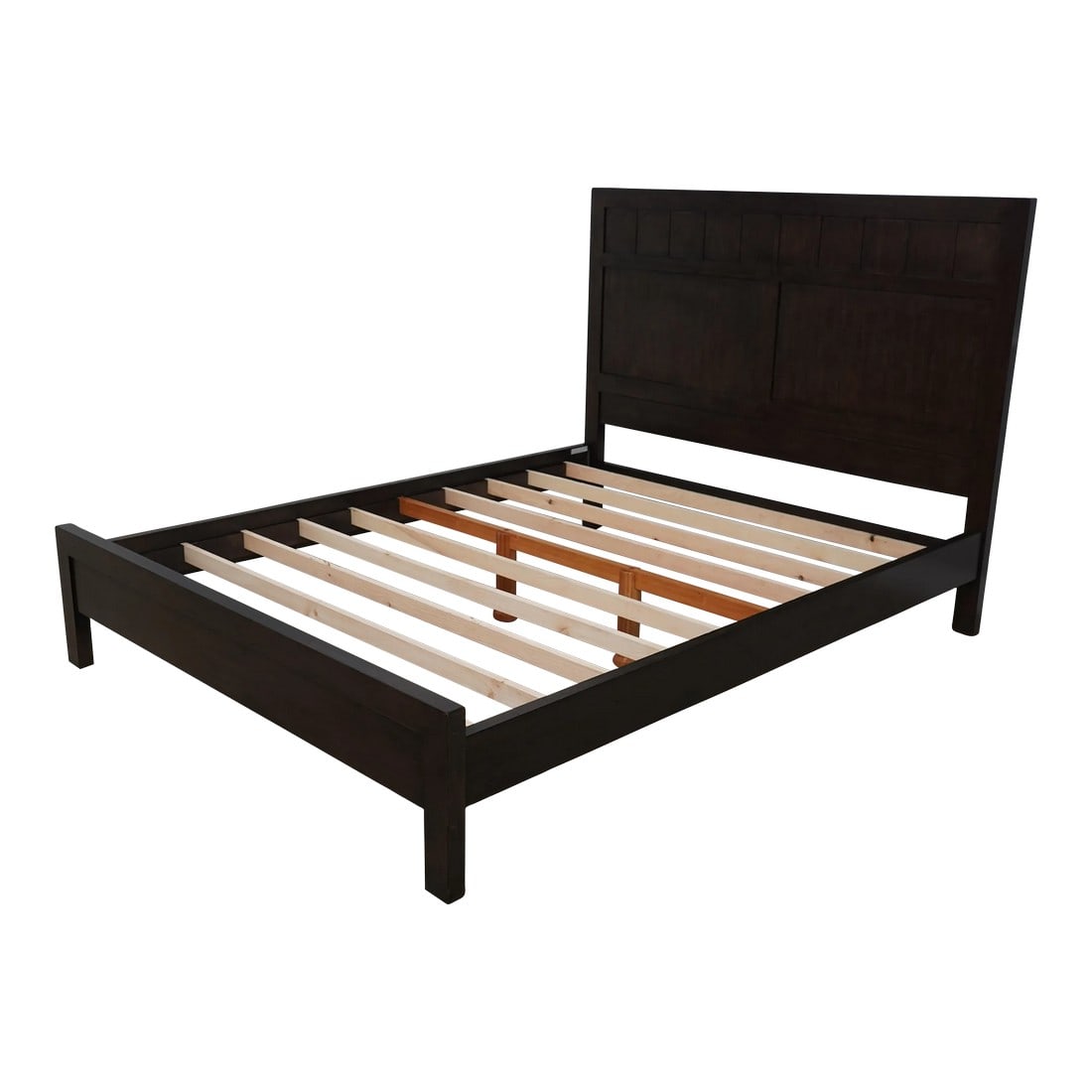 Crate & Barrel Queen Size Modern Bed: Age: Approx: 15 Years Old Details: Modern Design Quality Construction Offered @ Fraction Original Retail Cost Condition: Excellent Original Finish & Condition Size: 64w x 85d x 51h Box Spring height: