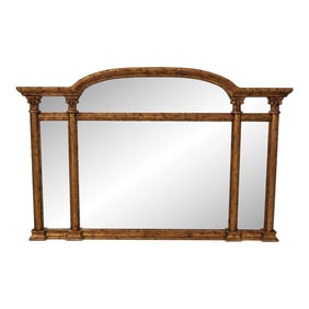Federal Style Gold Leaf Finish Over Mantle Mirror