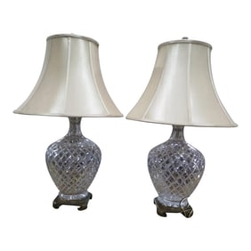 Pair Astral Crystal Lamps