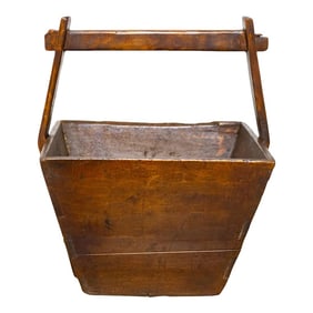 Traditional Asian Wooden Basket