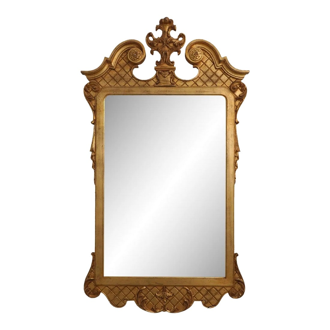 Italian Gold Gilt Renaissance Wall Mirror: Age: Approx: 20 Years Old Details: Stunning Decorator Mirror Made In Italy Renaissance Style Condition: Excellent Clean Original Finish & Condition Size: 29.5w x 2d x 52.5h Condition: Altera
