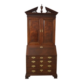 Baker Historic Charleston Chippendale Mahogany Secretary Desk