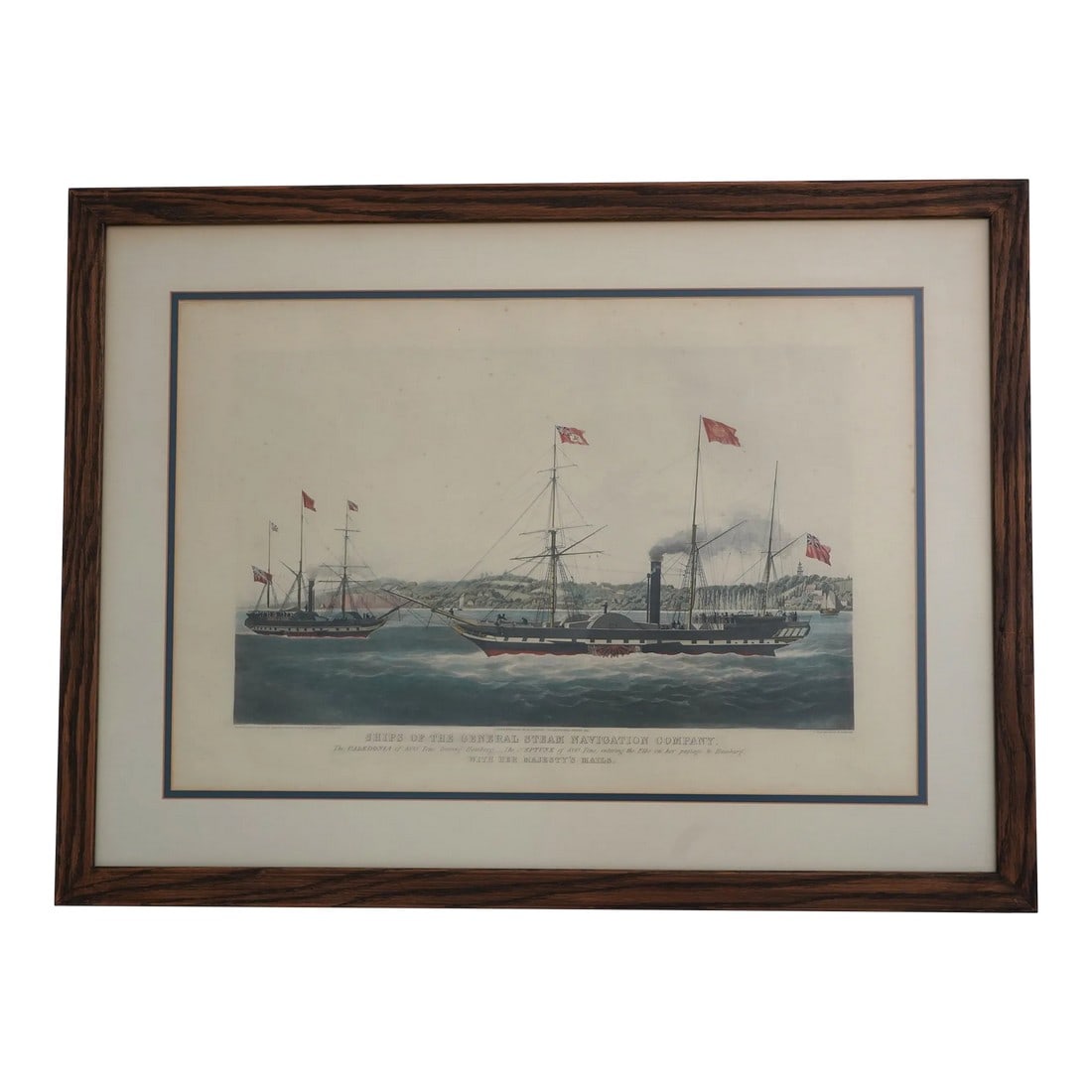 Vintage English Steamship Colored Engraving in Frame (1 of 12)