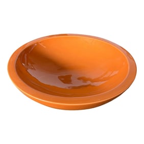 Mid Century Large Orange Ceramic Bowl