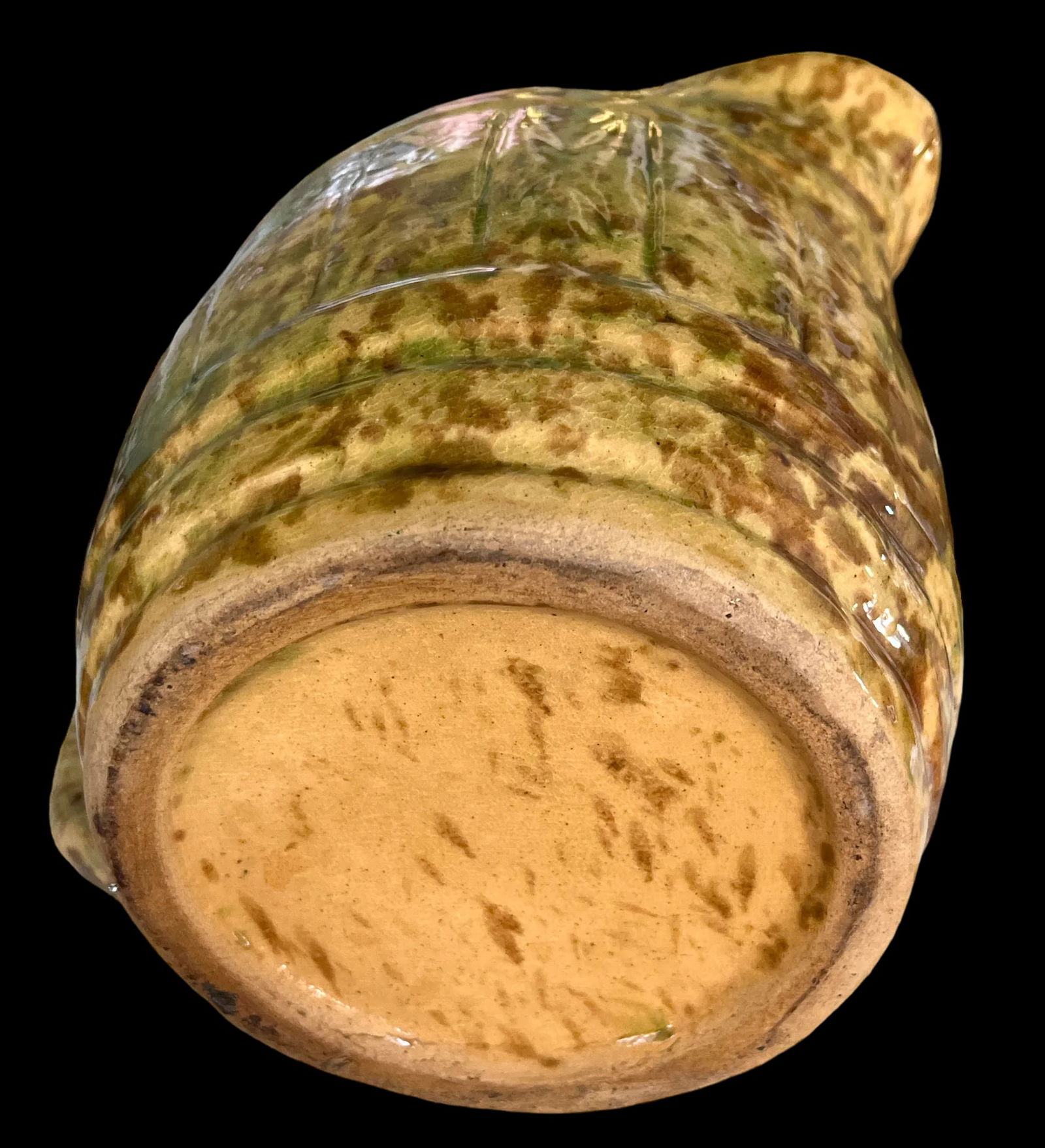 Antique Large Splatterware Ceramic Pitcher - 9