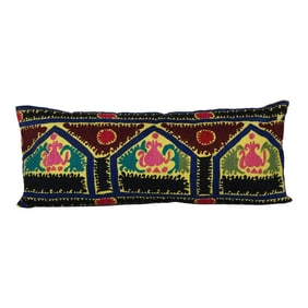 Turkish Suzani Yellow Cushion Cover