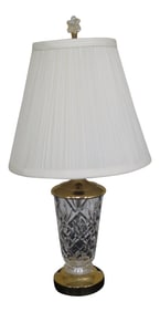 1990s Traditional Waterford Crystal Table Lamp With Shade