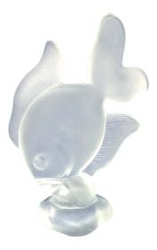 Cristal Sevres France Frosted Glass Fish
