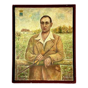 Large Antique Portrait of a French Marquis