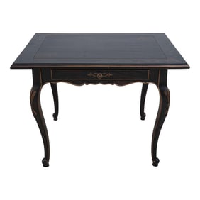 Chinoiserie Decorated Distressed Finish 1 Drawer Table