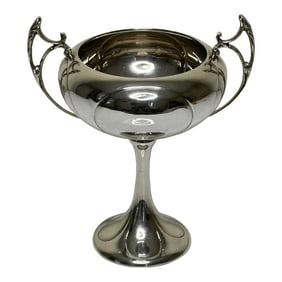 1930s Small English Sterling Solid Silver Art Deco London Hunting Trophy Cup