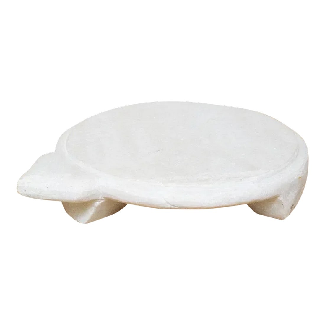 Carved Marble Candle Holder Plate: Crafted from pure white marble, these charming chapati plates add a touch of global flair to your home. Originally used in India as tortilla plates or pot stands, these versatile pieces feature a play