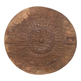 Antique Floral Carved Plate