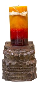 19th Century Long Architectural Base Candle Holder