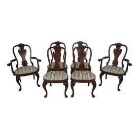 Set of 6 Ethan Allen Philadelphia Mahogany Dining Room Chairs