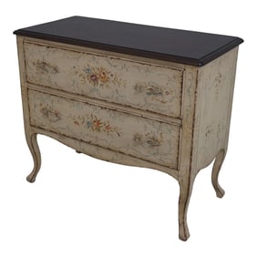 Domain Venetian Paint Decorated 2 Drawer Commode Chest