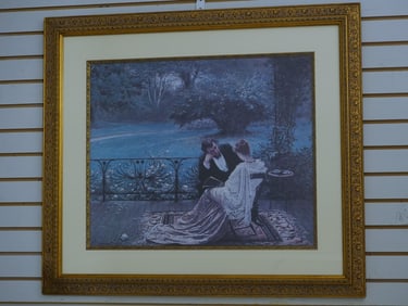 W. Hennesey Man & Lady Framed Print
