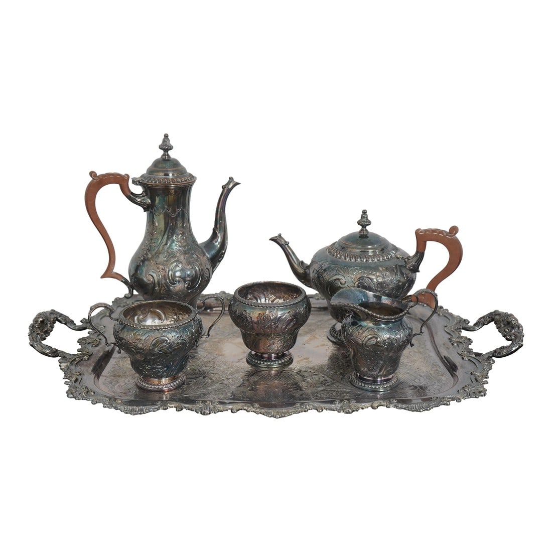English 6 Piece Silverplate Tea Set (1 of 12)