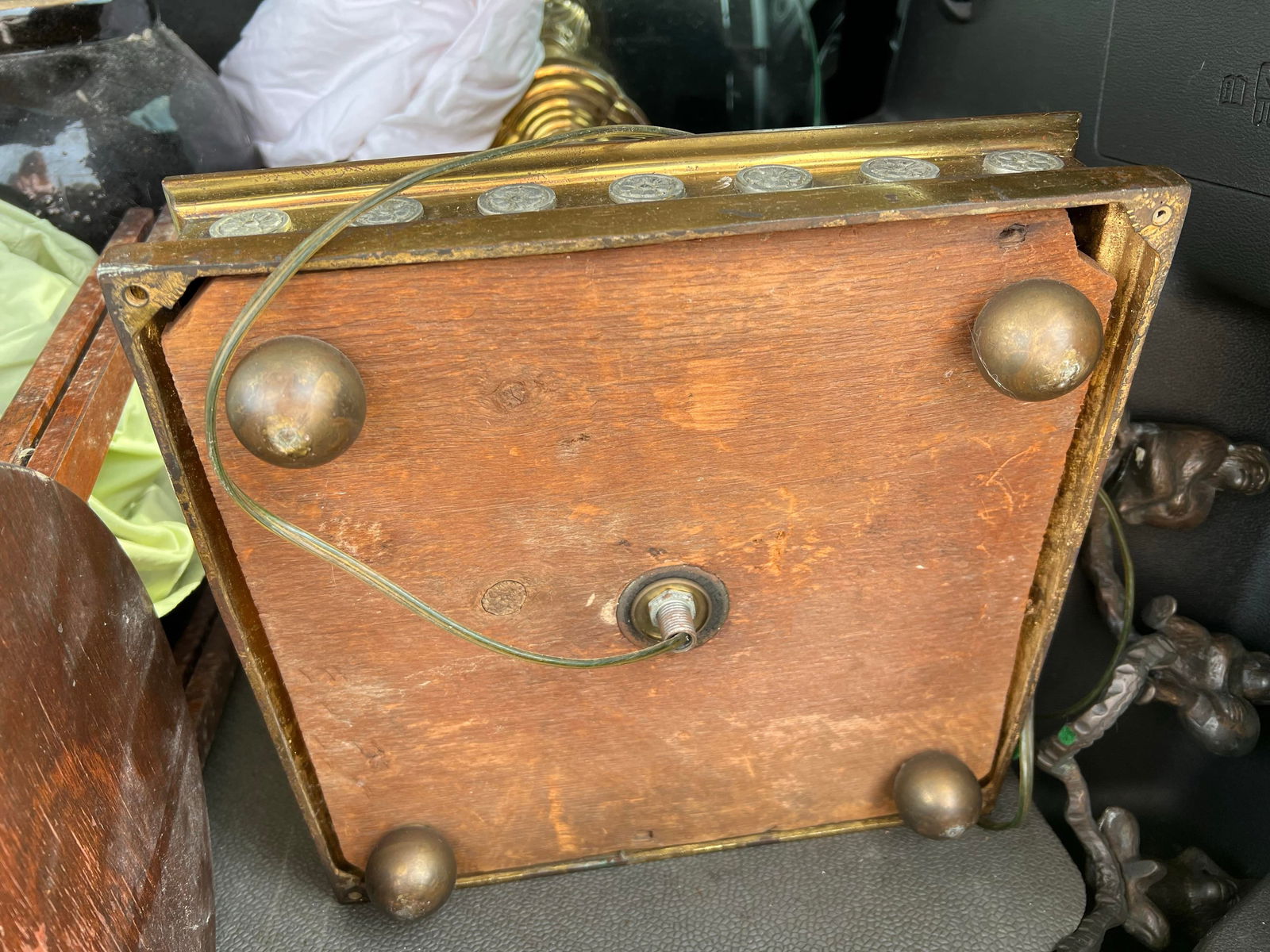 Antique Brass Floor Table Lamp - 8