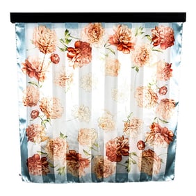 Pure Silk Valentino Vintage Scarf With Wall Hanging Scarf Holder