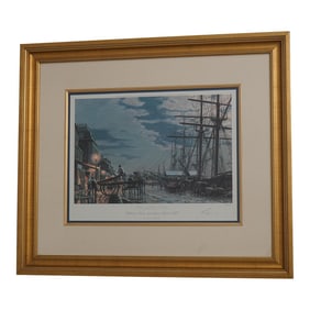 Maritime Heritage Philadelphia Delaware Ave Framed Lithograph Print