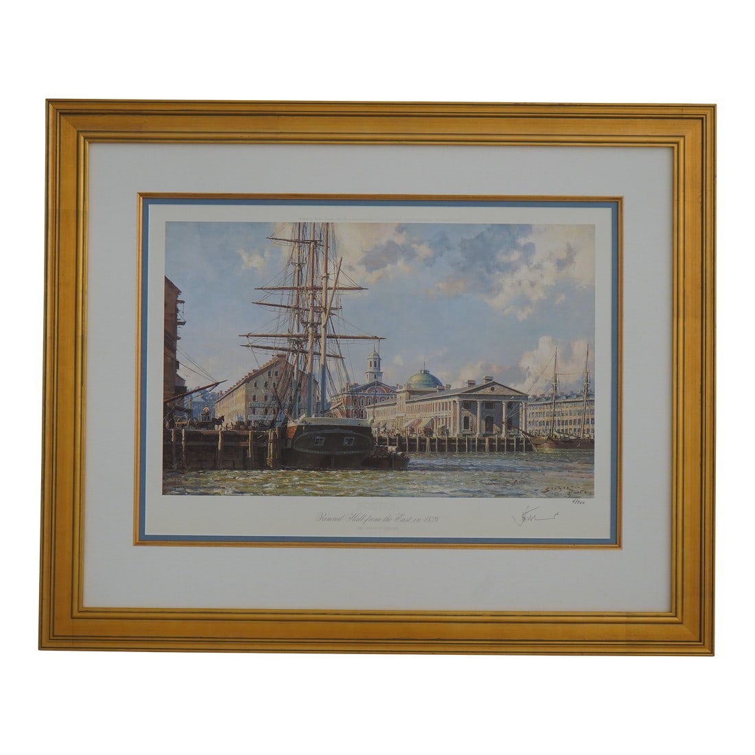 Maritime Heritage Boston Harbor Tall Ship Framed Lithograph (1 of 12)