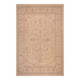Bohemien Ziegler Beige Tan Hand-Knotted Wool Rug - 9'3'' X 11'6''