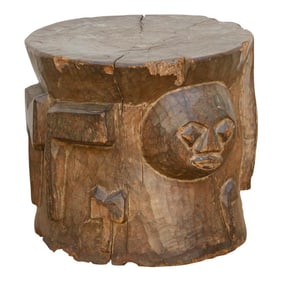 Antique Yoruba Ceremonial Pedestal Stool