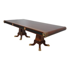Italian Neoclassical Greek Key Inlaid Dining Room Table
