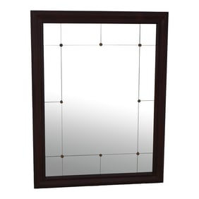 Rectangular Mahogany Glass Mirror