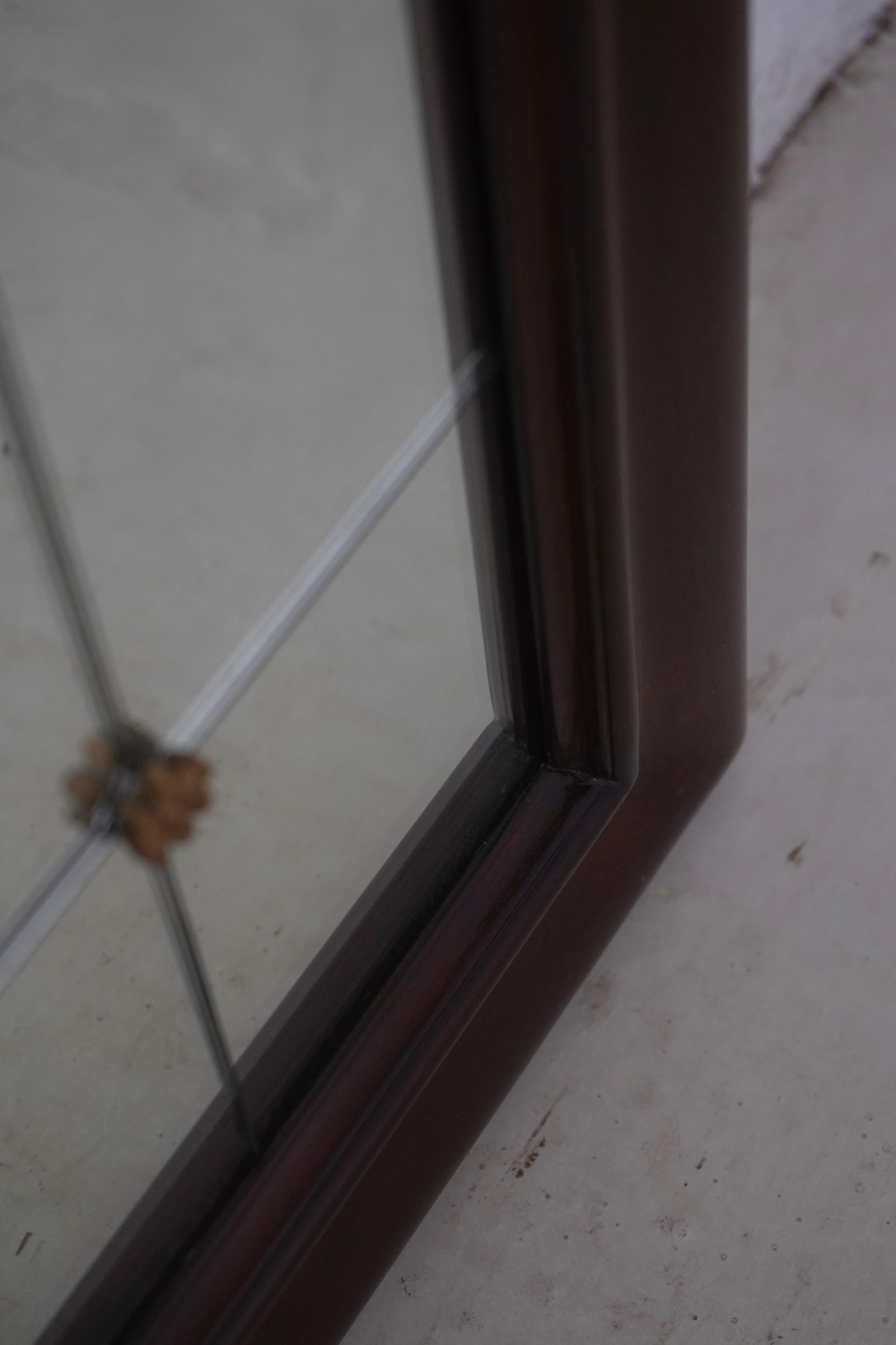 Rectangular Mahogany Glass Mirror - 5