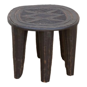 Ash Gray Painted African Table