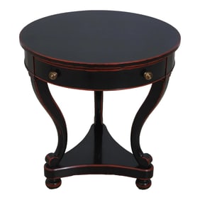 Theodore Alexander French Style Black Lamp Table