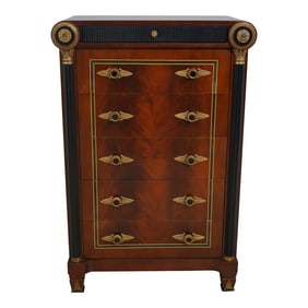 Neoclassical 6 Drawer Inlaid High Chest