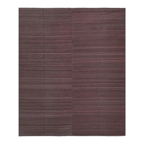 Decorative Striped Turkish Kilim Rug 9' X 10'8''