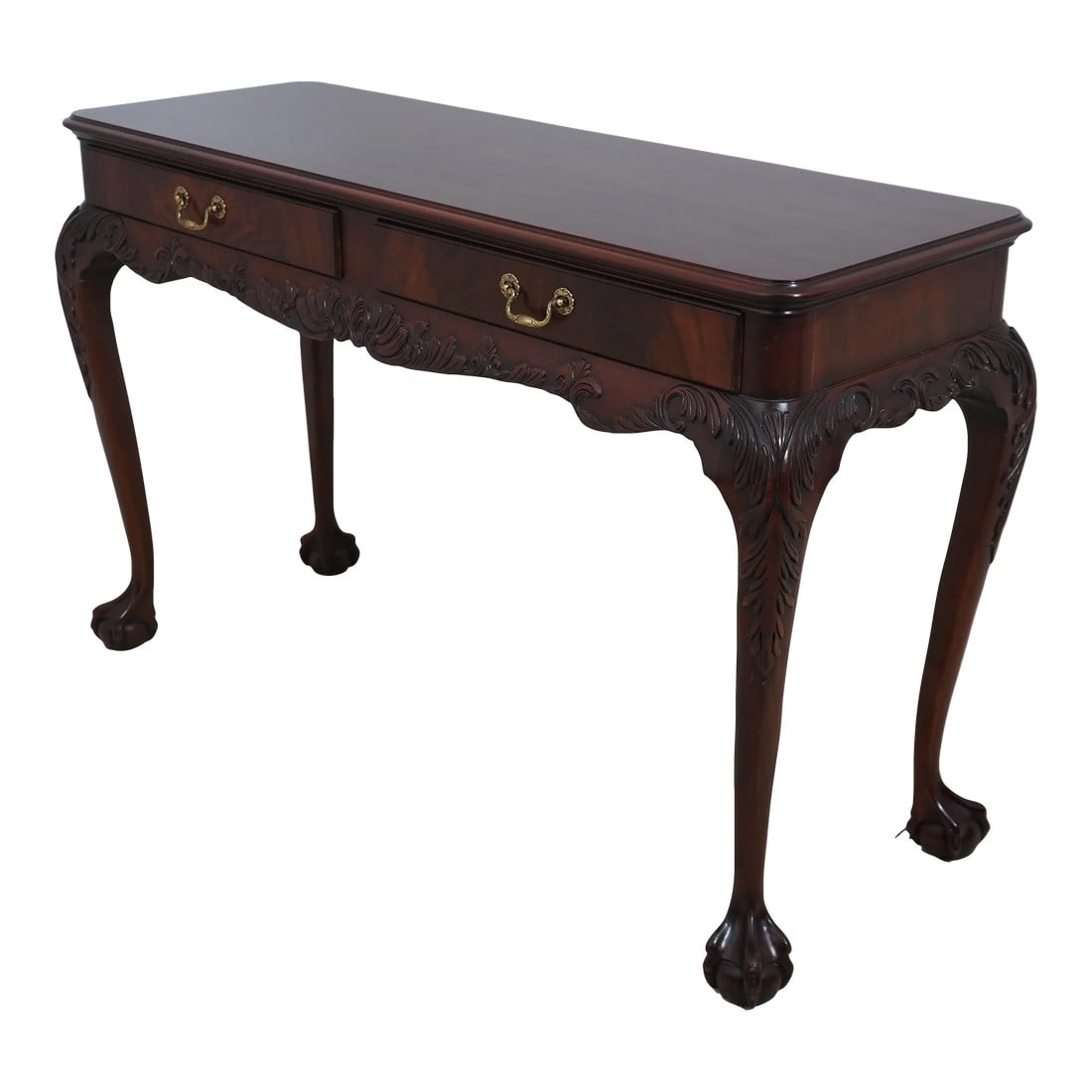 Wellington Hall Ball & Claw Mahogany Console Table (1 of 12)