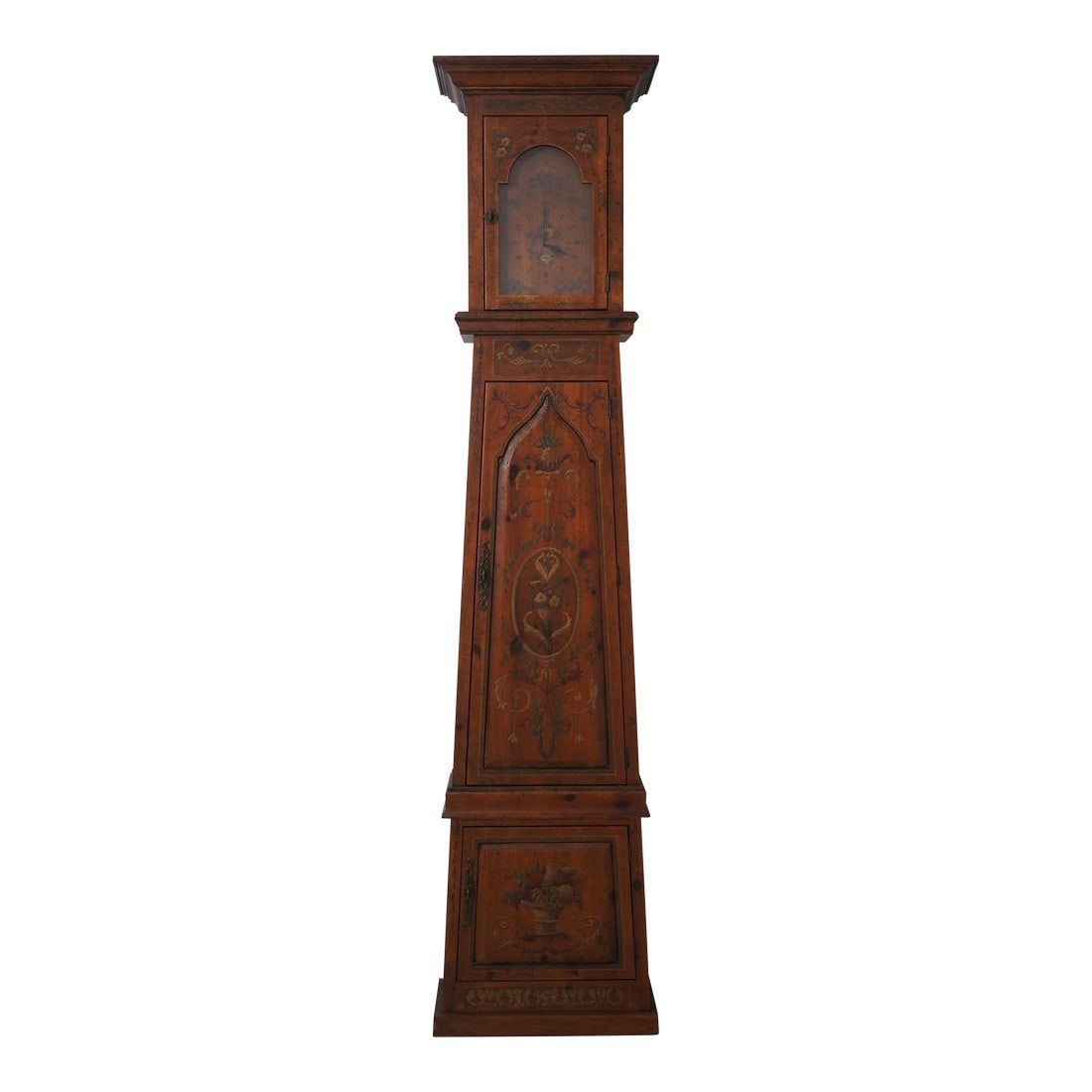 Habersham Venetian Decorated Grandfather Clock Bookcase (1 of 12)