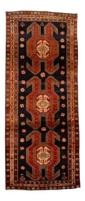 Mid-20th Century Vintage Persian Heriz Rug, 4'4" X 10'4"