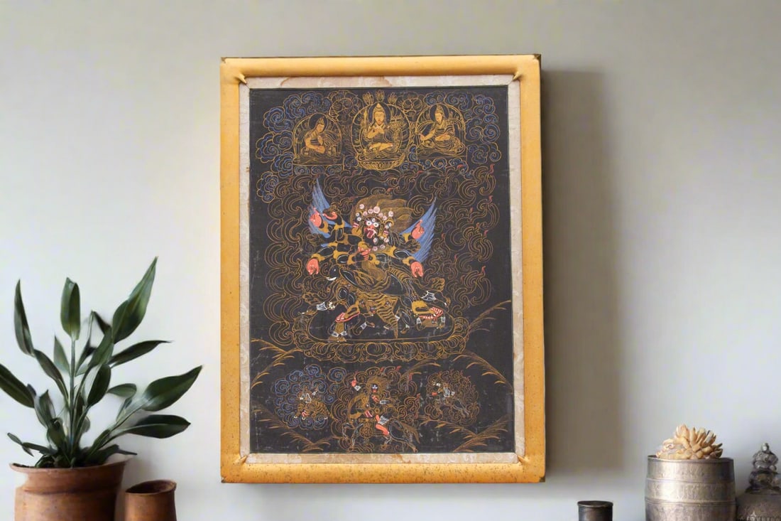 Framed Tibetan Buddhist Thang Ka - 2