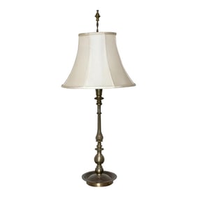 Radiant Antique Turned Brass Lamp