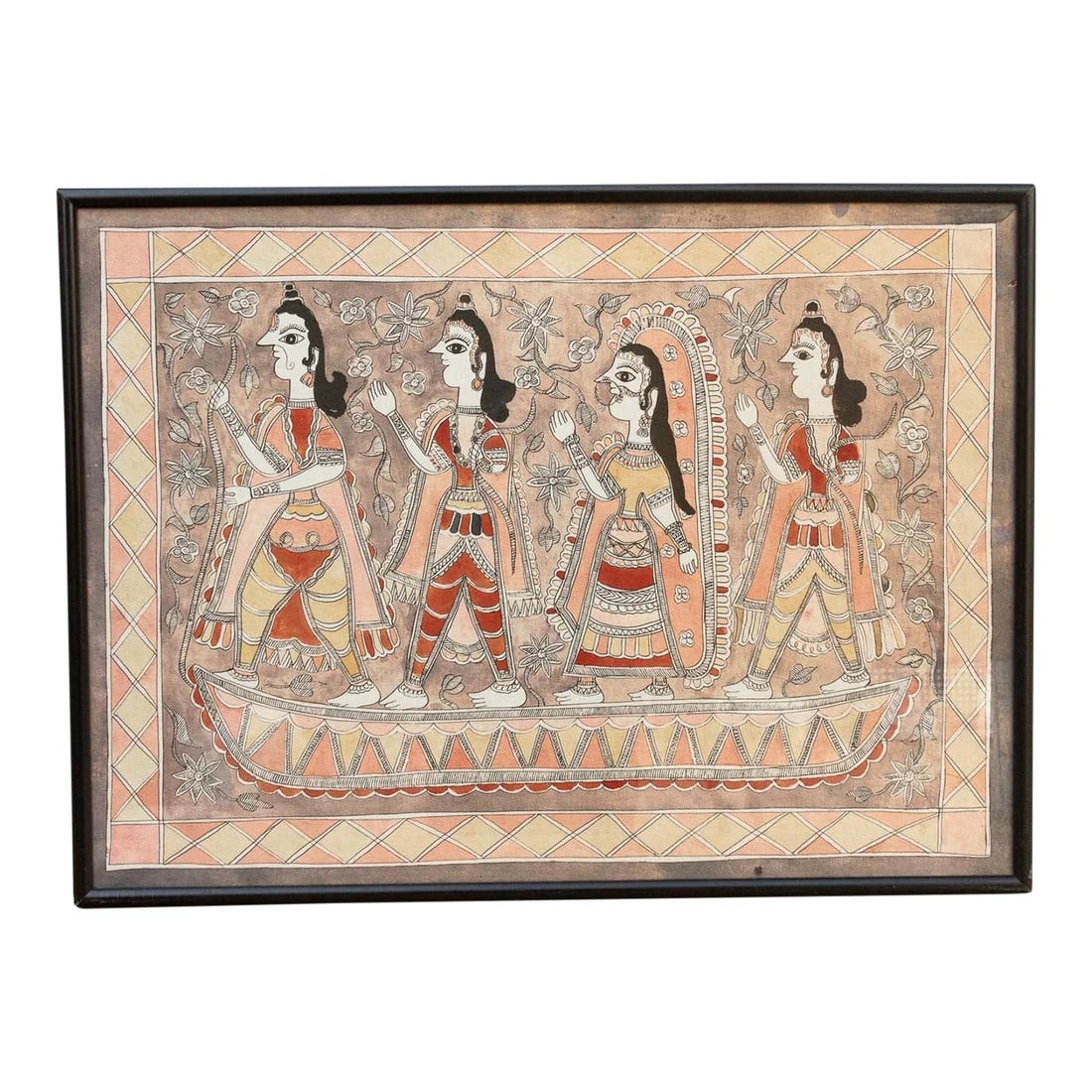 Antique European Landscape Painting of a Gathering of Deer (1 of 7)