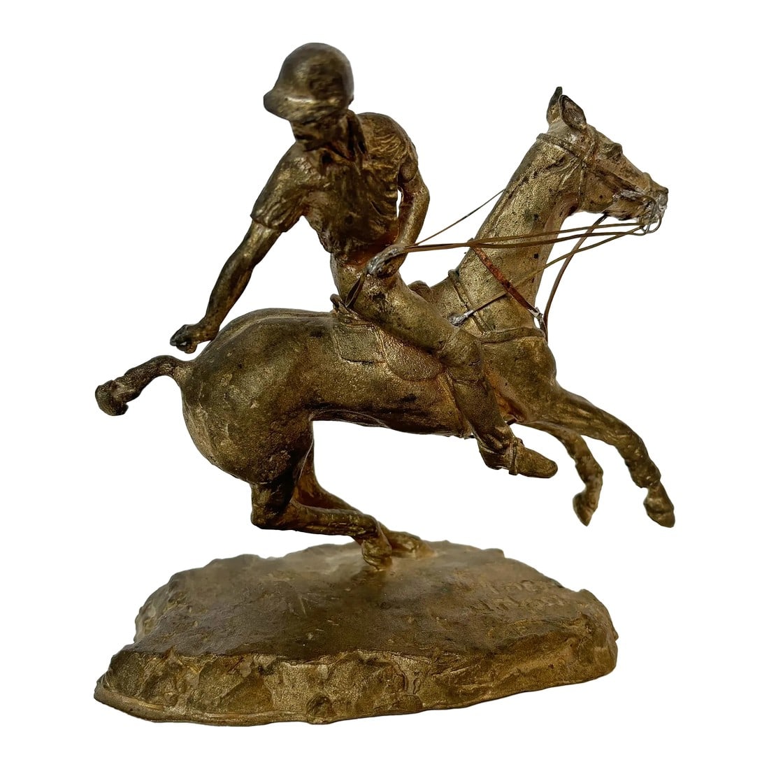 Mid 20th Century Vintage Equestrian Cast Bronze Polo Horse Sculpture (1 of 10)