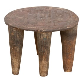 Rustic Tribal Motif Nupe Low Table