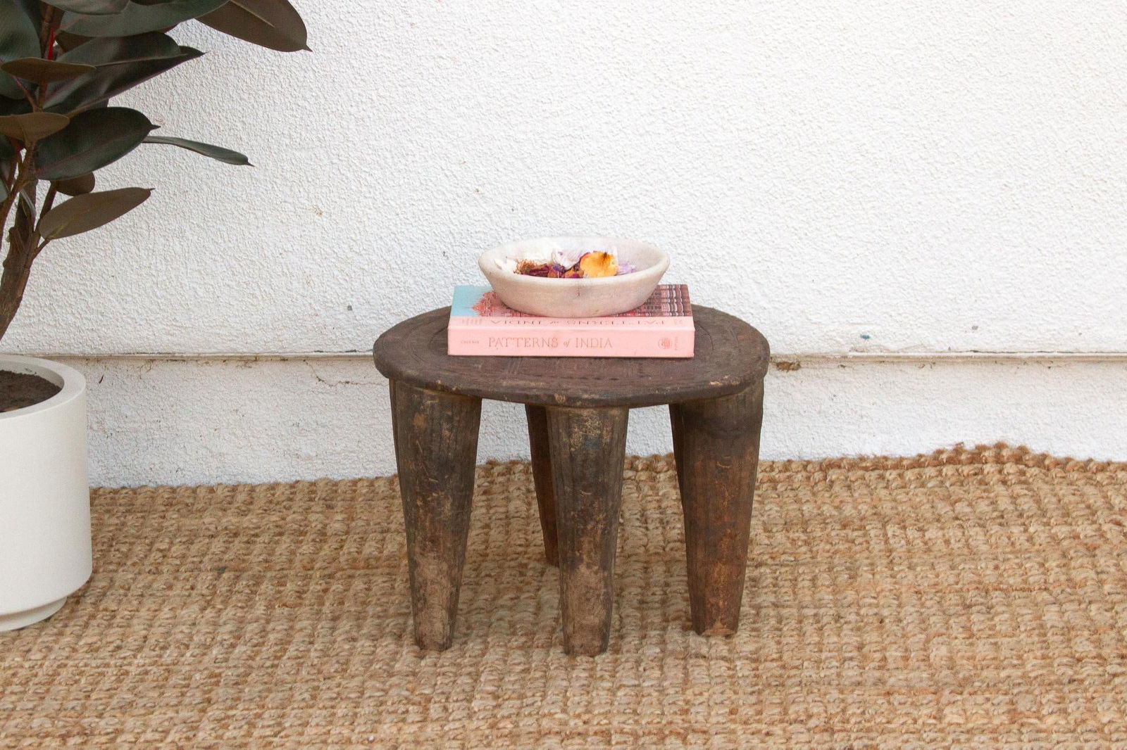 Rustic Tribal Motif Nupe Low Table - 2