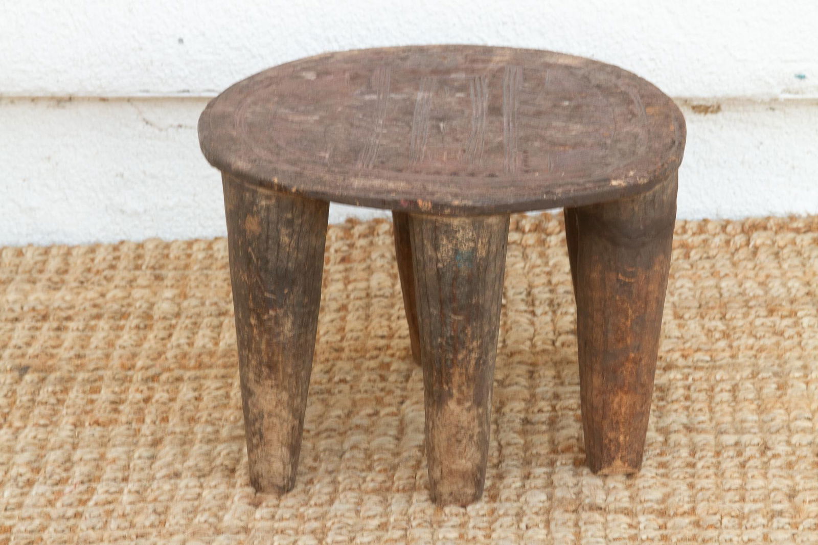 Rustic Tribal Motif Nupe Low Table - 3