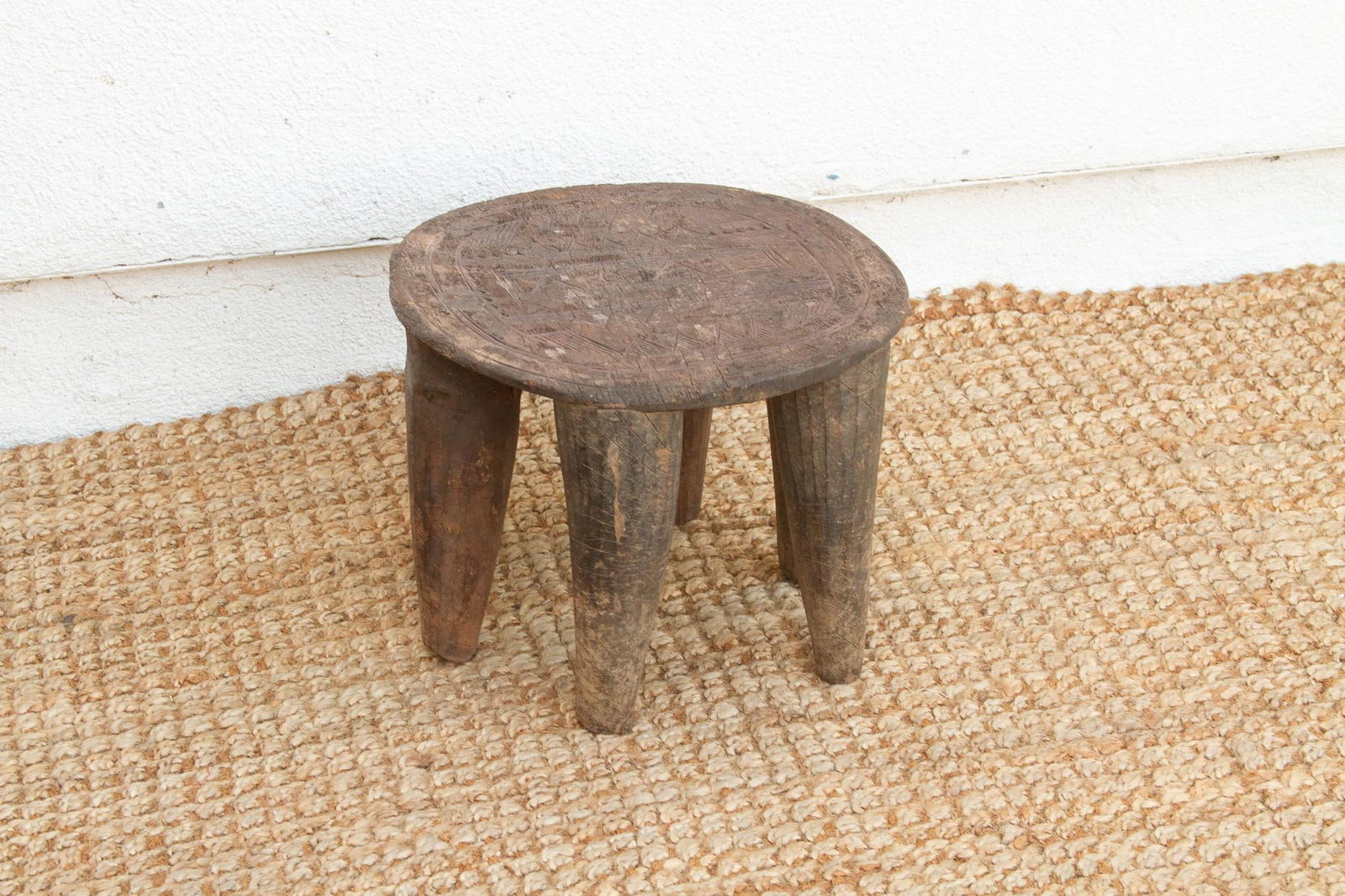 Rustic Tribal Motif Nupe Low Table - 5