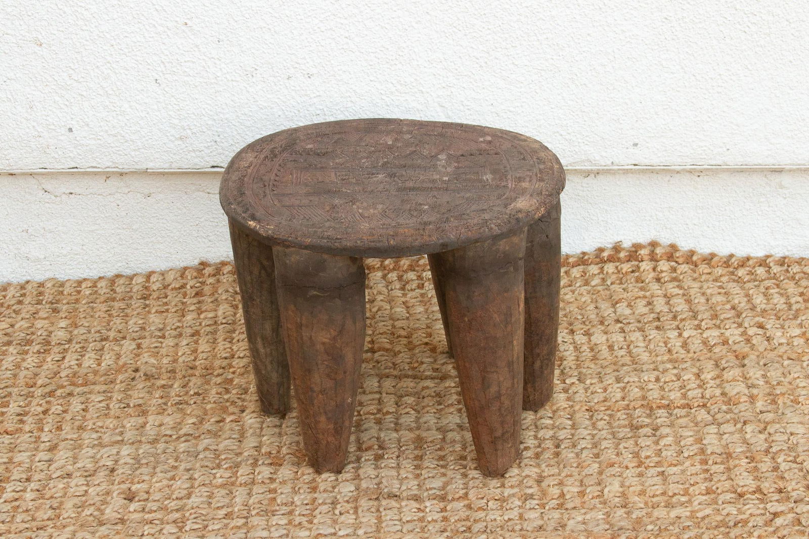 Rustic Tribal Motif Nupe Low Table - 7
