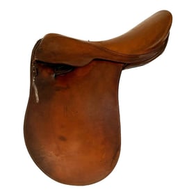 1930s Equestrian Argentinian Leather Polo Horse Saddle