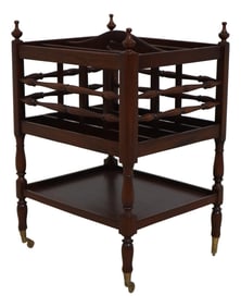 English Style Mahogany Canterbury Magazine Rack